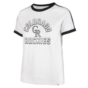'47 Women's Colorado Rockies White Sweet Heat T-Shirt size M